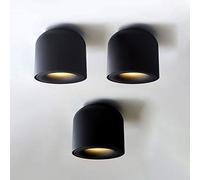 Wmmner Luz de Techo Moderna, Lámpara de Techo de Acento de Foco Led de 9 W, Accesorios de Foco de Techo de Carcasa de Aluminio Negro para el Hogar Comercial, Iluminación de Imagen de Galería/Negro4000