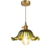 Wmmner M-Ini Hanging Light,1-Light Modern Hanging Ceiling Light Compatible With Farmhouse,Green With Clear Glass Shade Classic, Chandelier(Onecolor)/Verde