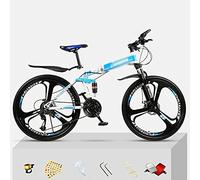 Wmmner Mbicicleta Ountain Bicicleta con Mde Acero para Niños, Niñas, Hombres Y Mujeres 21/24/27 Engranaje de Velocidad Ruedas de 26 Pulgadas para un Camino, Sendero Y Montañas/Rojo/21 Velocidad/Azul/2
