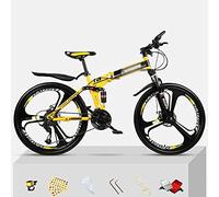 Wmmner Mbicicleta Ountain Bicicleta con Mde Acero para Niños, Niñas, Hombres Y Mujeres 21/24/27 Engranaje de Velocidad Ruedas de 26 Pulgadas para un Camino, Sendero Y Montañas/Rojo/21 Velocidad/Yello/