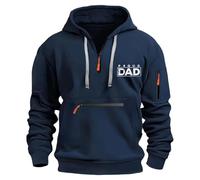 Wmmner Men Graphic Hoodie Fashion Drawstpullover with Zipper Pocket Men's Casual Workout Fall Tee Long Sleeve 1/4 Zip Hooded Sweatshirt Mens/Marina/3Xl