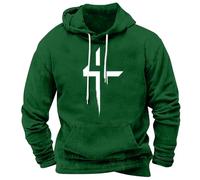 Wmmner Men Hoodie Graphic Classic Pocket Draw Sttrendy Design Lazy Style Loose Fit Gym Workout Active Long Sleeve Thermal Casual Hooded Sweatshirts/Verde/Xxl