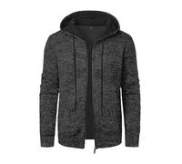 Wmmner Mens Hoodies Zip Up Slim Fit Plain Color Draw Stpockets Fashionable Classic Long Sleeve Jacket Casual Styles Sports Outdoor Daily Life Sweatshirts/Gris Oscuro/Talla Xl