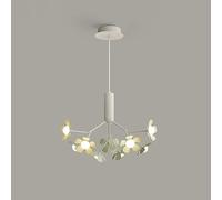 Wmmner Metal Light Led Ceiling Hanging Lamp, Pantalla Acrílica en Forma de Flor - Araña de 45 W, Comedor, Sala de Estar, Dormitorio, Luces de Suspensión Ulz 000765 Lámpara Colgante Industrial Retro Mo