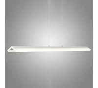 Wmmner Minimalist Led Hanging Chaner Lamp Linear Strip Lighting Fixture, Simple Geometric Ceiling Suspended Light Bar, Dining Room Kitchen Island Bedroom Chaners/Blanco/70Cm