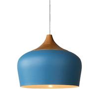 Wmmner Modern And Simple Shade Wooden Art Japanese Light Fixtures -Aron Color Industrial Hanging Lamp Single Head - E27 Lamp, (Black 11.8In)/Azul/13,7 Pulgadas Ulz 000348 11 en