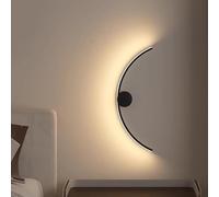 Wmmner Modern Art Led Wall Sconce - Moon Slinear Lamp For Living Room & Bedroom Decor, Stylish Bedside Lighting, Contemporary Wall Light Fixture