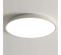 Wmmner Modern Ceiling Lamp Round Acrylic Shade Led Ceiling Lights Dimming Three-Color Ceiling Light Flush Mount Ceiling Light Fixture For Bedroom Office Hotel Living Room Kitchen Hallway (Color : Whi/