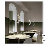 Wmmner Modern Decoration Minimalist Linear Led Light Petal Long Strip Ceiling Hanging Lamp,Contemporary Dining Room/Bianco/115 * 2000Mm