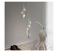 Wmmner Modern Decoration Minimalist Linear Led Light Petal Long Strip Ceiling Hanging Lamp,Contemporary Dining Room/Cromo/115 * 1800Mm