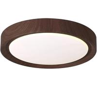 Wmmner Modern Dimmable Led Ceiling Lamp Round Metal Walnut Grain Ceiling Light Study Room Ceiling Light Fixture For Hallway Balcony Entryway Foyer Stairwell Aisle Loft Restaurant Chandelier(50Cm)/un C