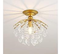 Wmmner Modern Flush Mount Ceiling Light Fitting Crystal Led Lighting Compatible With Hallway Bedroom Living Room Bathroom Kitchen, (D)