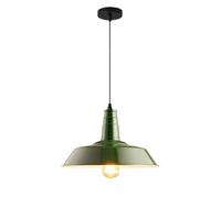 Wmmner Modern Industrial Single Head Chandelieraron Metal Lamp Shade Light,Indoor Adjustable Height Aluminum Ceiling Light Fixture For Kitchen Island Dining Room Bedroom Hallway Bar Livi/Verde/36Cm