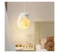 Wmmner Modern Little Bear Minimalist Chandelier Led Lights Bedroom Bedside Home Decoration Hanging Lamp Fixture,Led Ceiling Lamp/3 Changeable/1 Cabeza