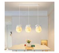 Wmmner Modern Little Bear Minimalist Chandelier Led Lights Bedroom Bedside Home Decoration Hanging Lamp Fixture,Led Ceiling Lamp/3 Changeable/3 Cabezas