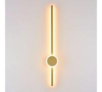 Wmmner Modern Long Strip Wall Sconce Amen Dimmable Led Linear Wall Lamp With Remote Indoor Decoration Living Room Wall Lighting Fixture Minimalist Wall Light,D,25W 100Cm/Oro/17W 60Cm
