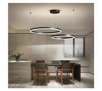 Wmmner Modern Minimalism Style Led Lamp Compatible With Living Room Bedroom Dining Room Kitchen Black Round Ceiling Chandelier Lights,Led Ceiling Lamp/un Color/2 Anillo 40 * 60Cm