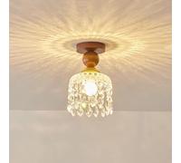 Wmmner Modern Semi Flush Mount Ceiling Light With Clear Glass Shade, 1-Light Indoor Hardwired Vintage Ceiling Lighting Fixtures, Small Farmhouse Close To Ceiling Lamp For Hallway Bedroom Entryway Fo