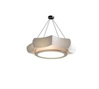 Wmmner Modern Simple Chandelier,New Chinese Double Layer Clouds Fabric Light,Indoor Adjustable Height Ceiling Light Fixture For Kitchen Island Dining Room Bedroom Hallway Bar Living Room