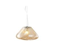 Wmmner Modern Simple Irregular Glass Ball Chandelier Personality Creative Light Hanging Lamp For Bedroom Dining Room Living (Transparent/Smoke Grey/Amber) (Smoke Grey 20 * 15Cm)/Ámbar/30 * 15 cm