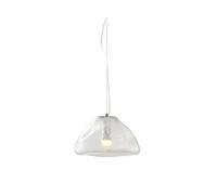 Wmmner Modern Simple Irregular Glass Ball Chandelier Personality Creative Light Hanging Lamp For Bedroom Dining Room Living (Transparent/Smoke Grey/Amber) (Smoke Grey 20 * 15Cm)/Transparente/30*15 cm