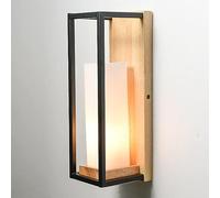 Wmmner Modern Wall Lamp Cuboid Iron Frame Solid Sucker Glass Lampshade Wall Lights E27 Base Wall Lighting,For Living Room/un Color