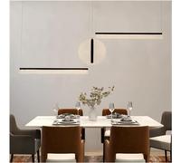 Wmmner Moderno Minimalista de Tres Etapas - Lámpara Colgante Mesa de Comedor Sala de Estar Interior Bar Den/Luz Led Negra, (Negro L120)Ulz 001082 Iluminación de Vidrio Led Moderna Compatible con la De