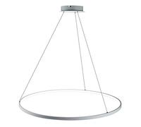 Wmmner Modernolámpara Colgante Led Circular - Araña Ajustable de Metal Y para Sala de Estar, Cocina Y Dormitorio - 60 cm 38 W con Atenuación de 3 Pasos - Elegante Lámpara Colgante en Blanco Ulz 001115