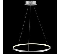 Wmmner Modernolámpara Colgante Led Circular - Araña Ajustable de Metal Y para Sala de Estar, Cocina Y Dormitorio - 60 cm 38 W con Atenuación de 3 Pasos - Elegante Lámpara Colgante en Blanco Ulz 001115