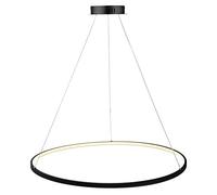 Wmmner Modernolámpara Colgante Led Circular - Araña Ajustable de Metal Y para Sala de Estar, Cocina Y Dormitorio - 60 cm 38 W con Atenuación de 3 Pasos - Elegante Lámpara Colgante en Blanco Ulz 001115