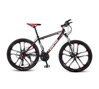 Wmmner Mountain Bike,Adult Offroad Road Bicycle 24 Inch 21/24/27 Speed Variable Speed Shock Absorption, Teenage Students, Men And Women Sports Cycling Racing Ride 10Wheels- 24 Spd/Bk Ulz 000104 Negro