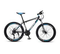 Wmmner Mountain Bike,Adult Offroad Road Bicycle 24 Inch 21/24/27 Speed Variable Speed Shock Absorption, Teenage Students, Men And Women Sports Cycling Racing Ride 10Wheels- 24 Spd/Bk Ulz 000104 Negro