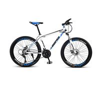 Wmmner Mountain Bike,Adult Offroad Road Bicycle 24 Inch 21/24/27 Speed Variable Speed Shock Absorption, Teenage Students, Men And Women Sports Cycling Racing Ride 10Wheels- 24 Spd/Wt/Rueda de Radios B