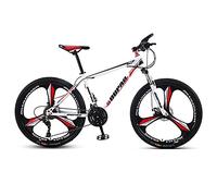 Wmmner Mountain Bike,Adult Offroad Road Bicycle 24 Inch 21/24/27 Speed Variable Speed Shock Absorption, Teenage Students, Men And Women Sports Cycling Racing Ride 10Wheels- 24 Spd/Wt/Rd 3 Ruedas