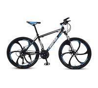Wmmner Mountain Bike,Adult Offroad Road Bicycle 24 Inch 21/24/27 Speed Variable Speed Shock Absorption, Teenage Students, Men And Women Sports Cycling Racing Ride 10Wheels- 24 Spd/Bk Ulz 000104 Negro