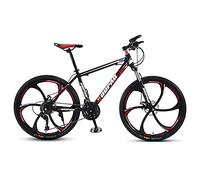 Wmmner Mountain Bike,Adult Offroad Road Bicycle 24 Inch 21/24/27 Speed Variable Speed Shock Absorption, Teenage Students, Men And Women Sports Cycling Racing Ride 10Wheels- 24 Spd/Bk Ulz 000104 Negro