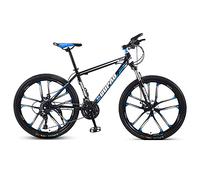 Wmmner Mountain Bike,Adult Offroad Road Bicycle 24 Inch 21/24/27 Speed Variable Speed Shock Absorption, Teenage Students, Men And Women Sports Cycling Racing Ride 10Wheels- 24 Spd/Bk Ulz 000104 Negro