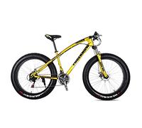 Wmmner Mountain Bike,Adult Road Bicycle 24 Inch 21/24/27 Speed Men Woman Oil Spfork Front Fork Ride Blue-20 21 Speed/Amarillo/20 24 Velocidades