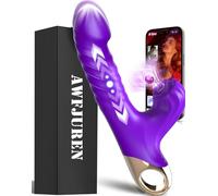 Wmmner Mujer Juguetes Eroticos para Pareja Sexuales,Consoladores.. para Mujer con Vibradorador,9X9X9 Modos App Grande Dildo Realista Pro 2 Succionador Clítoris Juguetes Sexuales/Deep Purple