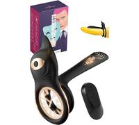 Wmmner Mysecretcase Anillo Pene Doble Estimulación Juguetes Sexuales Pareja Anillo Pene Clítoris 10 Modos Hombre Juguetes Eróticos Cock Ring Regulable Vibrador Masculino Cockring