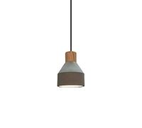 Wmmner Nordic Industrial Style E27 Cement Light Retro Nostalgic Restaurant Hotel Bed And Breakfast Bedroom M-Ini Solid Wood Dome Single Head Cement Lamp Ceiling Chaner Gray,White/Negro/B