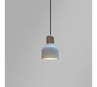 Wmmner Nordic Industrial Style E27 Cement Light Retro Nostalgic Restaurant Hotel Bed And Breakfast Bedroom M-Ini Solid Wood Dome Single Head Cement Lamp Ceiling Chaner Gray,White/Blancas/B