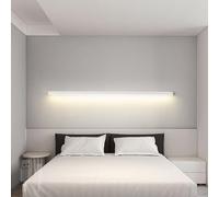 Wmmner Nordic Led Wall Lamp With Switch - Usb Rechargeable Modern Indoor Lighting, Minimalist Alumidesign For Bedroom, Hallway, Living Room - 200Cm, Gold & White Light/Luz Blanca Neutra/200Cm
