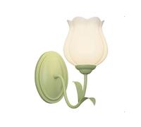 Wmmner Northern Europe Creativity Wall Mounted Light, Milk White Glass Flower Shaped Wall Lantern For Living Room Bedroom Balcony
