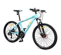 Wmmner Off-Road Mountain Bikes 27 Speed For Adults Men Women, Hardtail Mountain Trail Bike With Front Suspension, Aluminum Alloy Mountain Bicycle, Dual Disc Brake & Adjustable Seat,Green,24 Inch/Verde