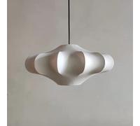 Wmmner Oval Paper Lantern Chandelier Silkworm Cocoon White Light Fabric Lantern Ceiling Light Fixture Compatible With Kitchen Island