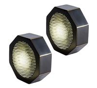 Wmmner Paquete de 2 Luces Diurnas de Montaje Enre Downlight Lámpara de Techo con Foco Led Dorado para Pasillo de Restaurante, Techo de Pasillo, Luces de Lata de Ajuste/Oscuridad/5W