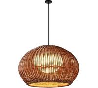 Wmmner Ratán de Plástico - Lámpara Colgante Externa Araña Manual China E27 Lámpara Colgante de Hierro Compatible con Patio Gazebo Paseo Balcón Jardín Parque Terraza Villa, Araña