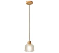 Wmmner Retro Minimalista Creativa Pequeña Lámpara Colgante de una Sola Cabeza con Alambre Colgante Ajustable Comedor Bar Dormitorio, Pasillo de la Cama, Balcón, Lámpara de Vidrio, Luz de Caída Medieva