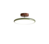 Wmmner Retro Simple Ufo Redondo Interior Semi Flush Mount Ceiling Light Cold/Warm/Neutral Light Is Adjustablele Lámpara de Techo Protección Ocular de Espectro Completo Dormitorio Oficina Cocina Decora